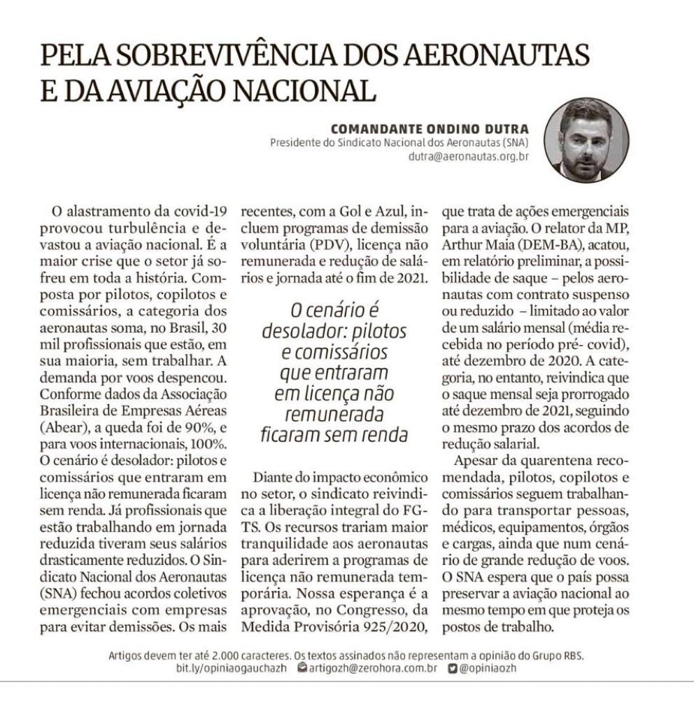 artigo dutra zero hora