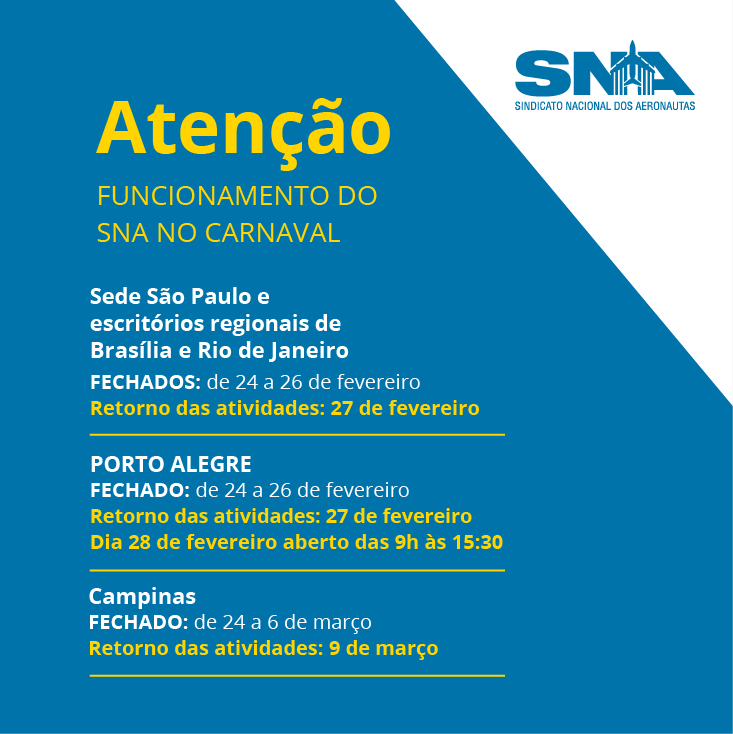 horario funcionamento carnaval2020