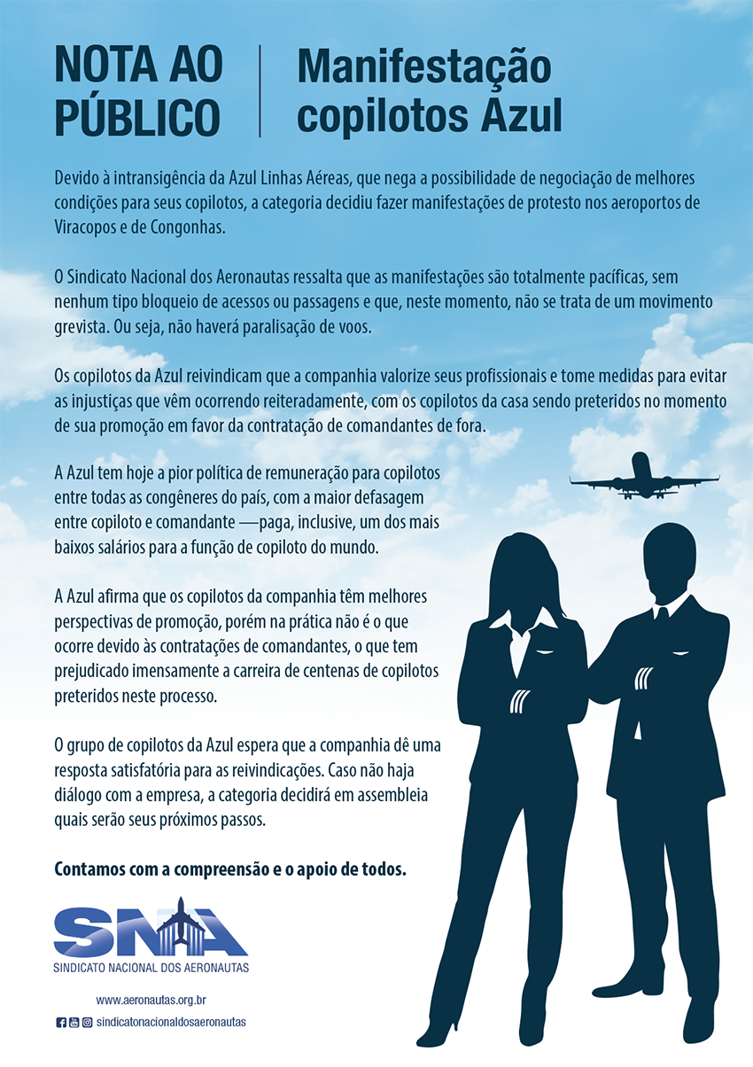 nota ao publico copilotos azul